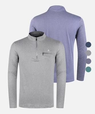 EXTRASPORTY Sunstar Men'S Striped Long Sleeve Zip-Up T-Shirt 4 Colors