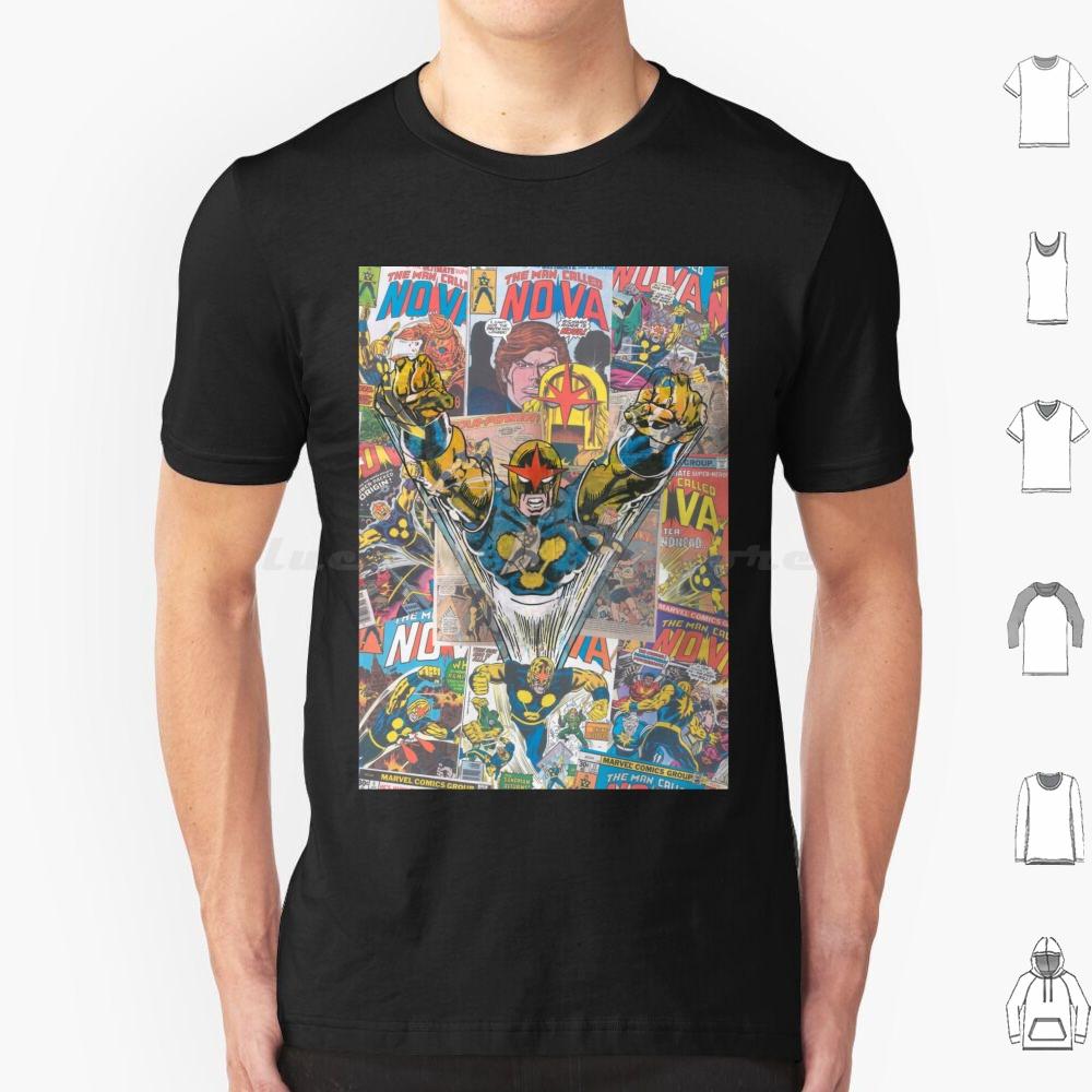 Vintage Comic Nova T Shirt Cotton Men Women DIY Print Vintage Comic Nova Superhero