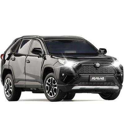 1/32 Toyota RAV4 2020 SUV Die-Cast & Spielzeugfahrzeuge Metall-Automodell Stoßdämpfer Ton Licht Sammlung Auto Spielzeug Geschenk