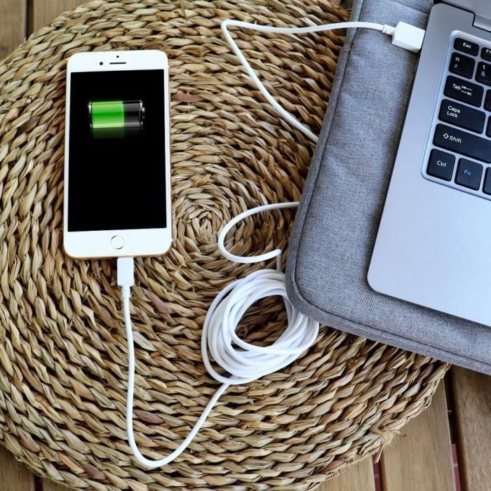Câble Micro USB pour LG K12 Max Câble USB 2 Mètres Charge Rapide - Câble de Recharge-Synchronisation Rapide Transfert de données