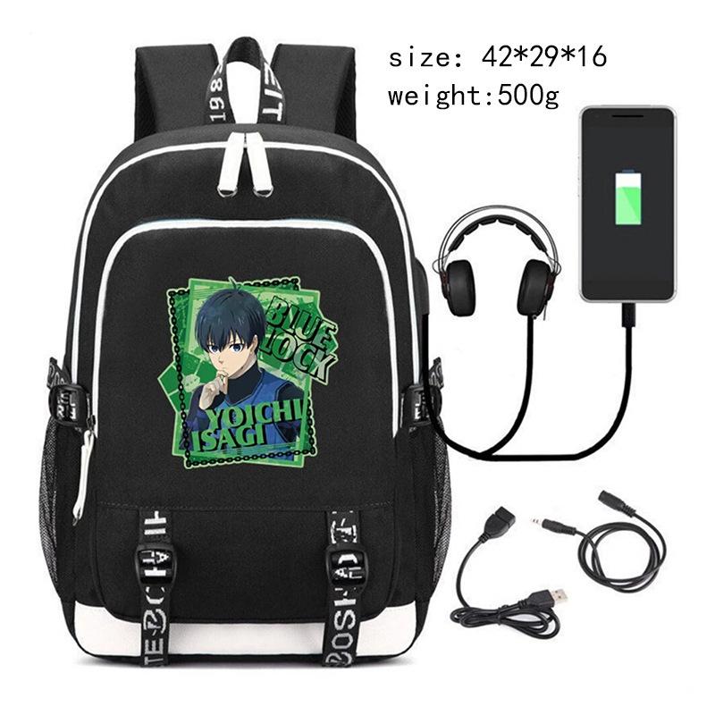 New Animation Peripheral Printing Backpack USB Interface Multi-functional Leisure Travel Bag