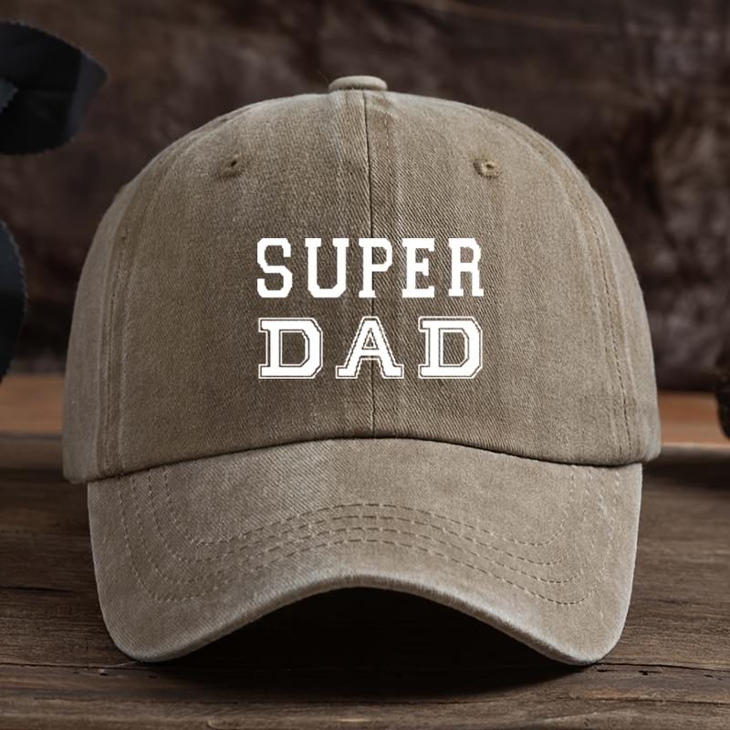 Super Dad Letter Print Baseball Hat Fashionable Versatile Peaked Cap Outdoor Men's Hat Trend