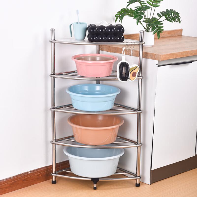 Nordic 5-Tier Thickened Triangular Corner Storage Shelf