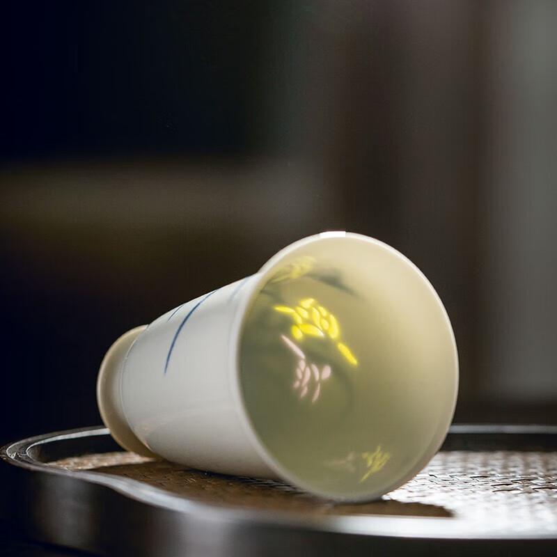 Jingdezhen Blue & White Orchid Ceramic Aroma Cup