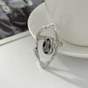 Grey Crystal Geometric Ring Goth Crystal Square Finger Rings New Zircon Ring  Women