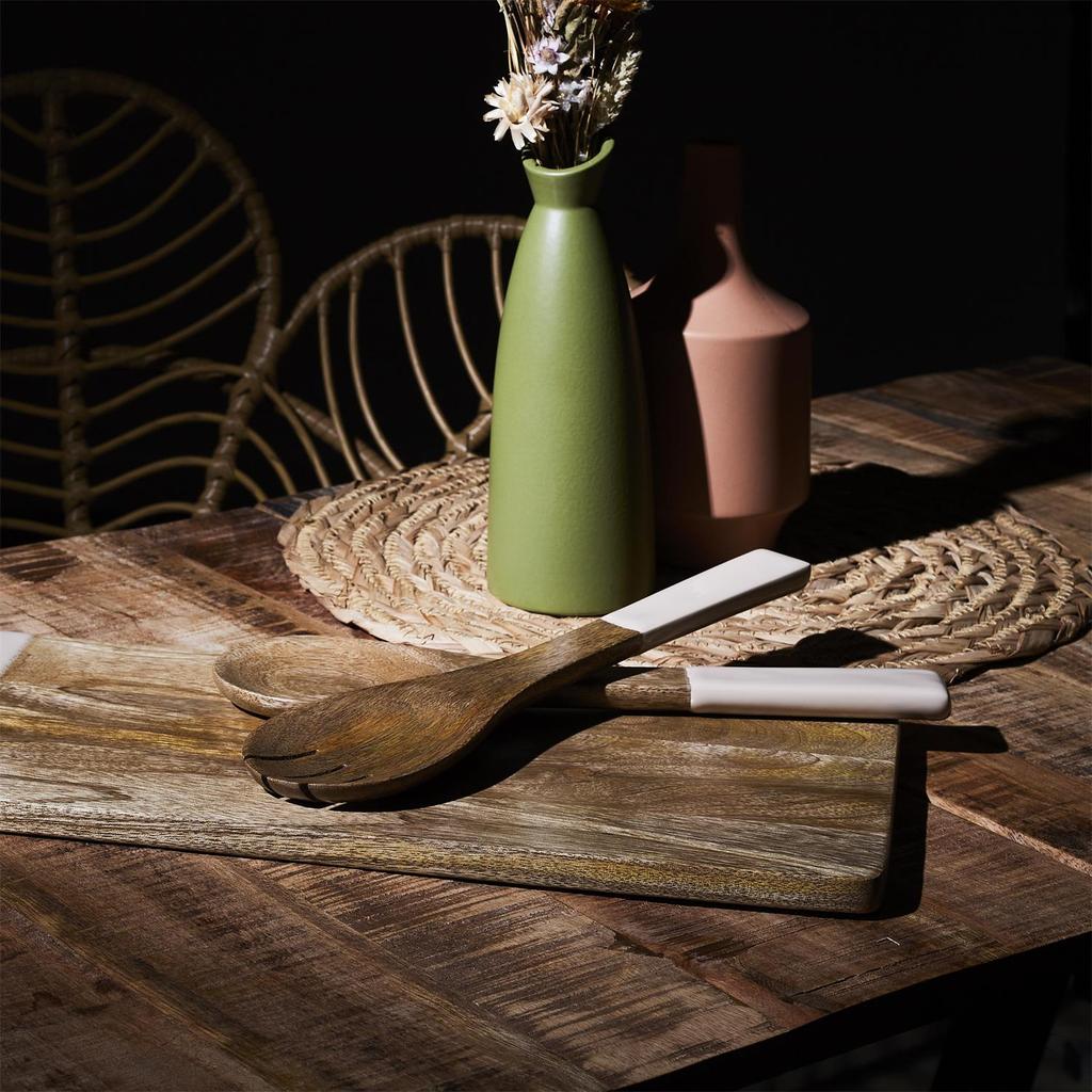 Dune Mango Wood Serving Cutlery Set 30Cm