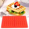 DIY Waffelform Wiederverwendbare Silikon-Muffin-Kuchenform Backutensil Küchenzubehör 4-Fächer Rechteckig