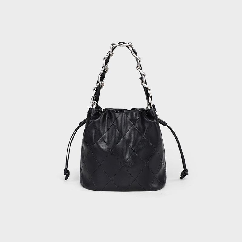 Bucket Bag Autumn and Winter New Genuine Leather Women's Bag Crossbody Bag Handbag Handbag High-end Shoulder Bag