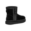 New UGG Classic Mini Zipper Tape Logo Boot 'Black' Women's 1144034-BLK