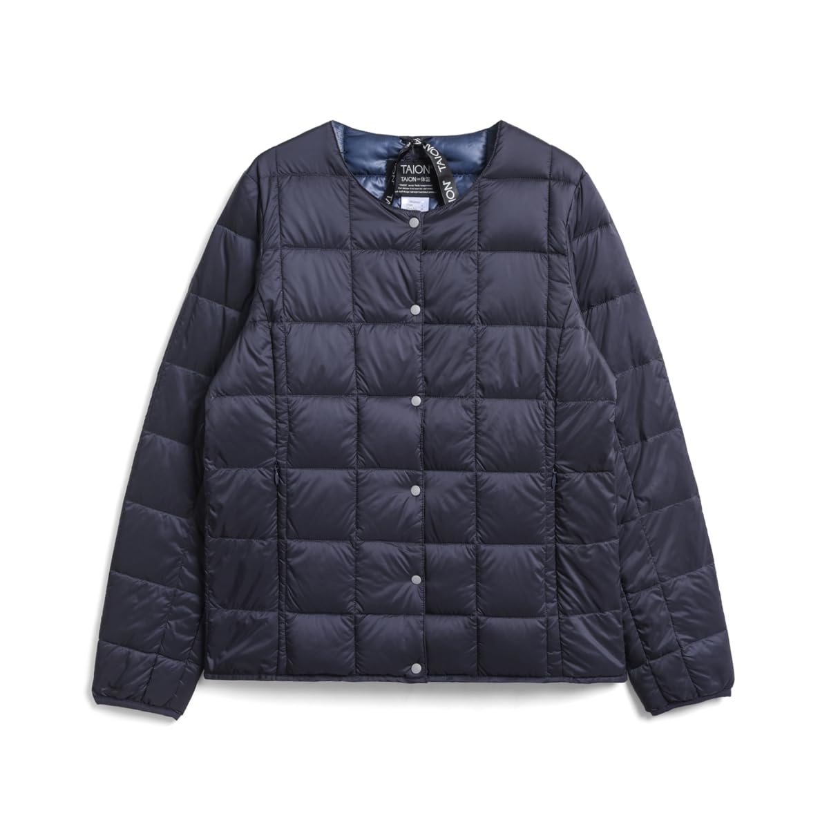 

TAION Crew Neck Button Inner Down Jacket Women s (TAION-W104)
