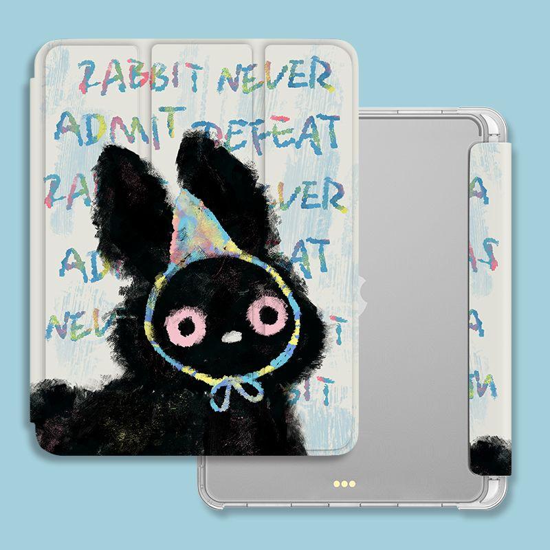 Étui mignon de dessin animé pour Air5/4 Air1/2/3 iPad Pro 11/10,5/9,7 pouces pour iPad génération 2017/2018/2019 pour iPad Mini 4/5 TPU étui de veille de réveil automatique