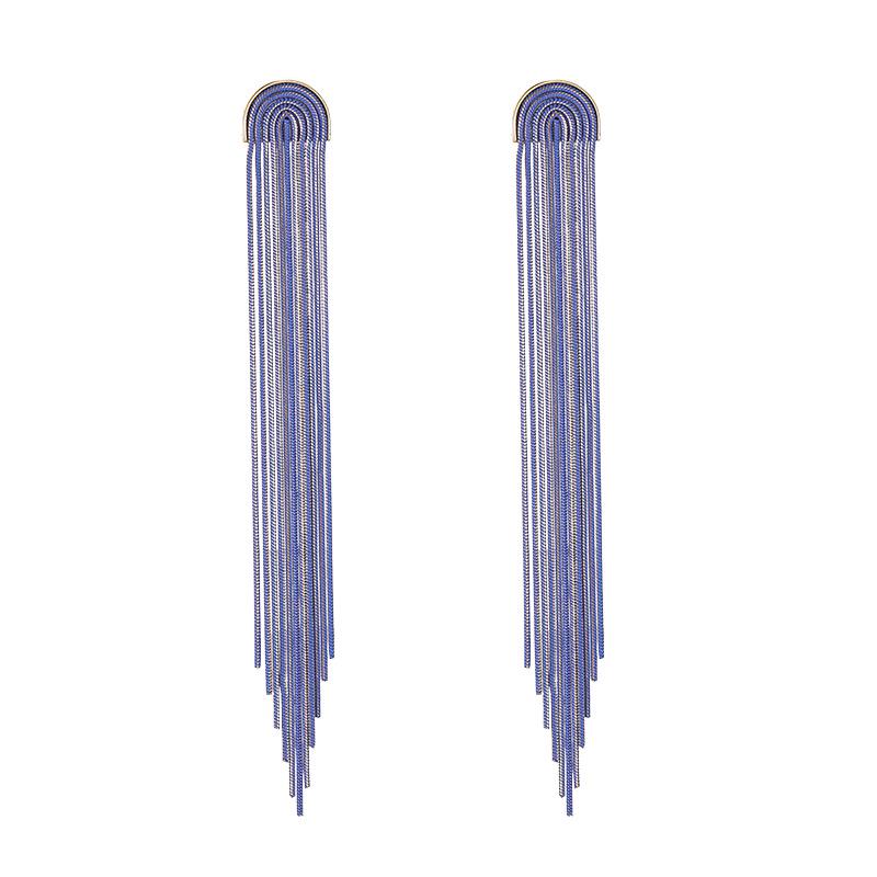 2023 Trendy Long Tassel Earrings for Women: European & American Style, Exuding Light Luxury and Exaggerated Elegance