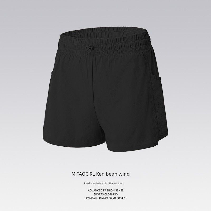

Mitaogirl Kendall Running Workout Pants Women s Breathable Fitness Yoga Pants White Badminton Tennis Shorts Summer Normcore Black S