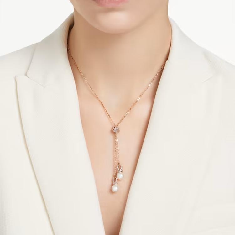 Swarovski Originally Pearl Pendant Rose Gold Tone Necklace Women Necklace 5669521