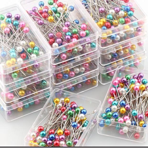 

Colorful Pearlescent Head Pins for DIY Crafts and Sewing