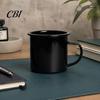 Heat Resistant Tea Mug Enamel Coffee with Handle, Retro Style Durable Water Cup, Smooth Lead Free Drinking Vessel Surface Portable for Hot And