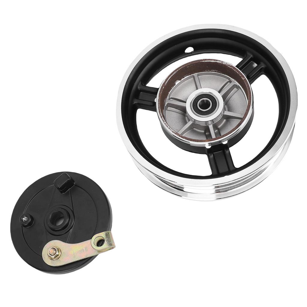 M12 10 Inch Wheel Rim with Drum Brake High Strength Metal for 10X3.0 10X2.5 Tires Electric Scooter Motorcycle