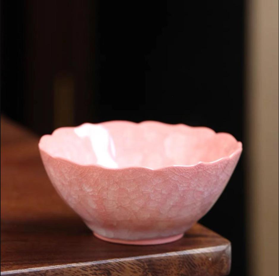 Household Master Cup Ge Kiln Powder Ice Crack Teacup Open Piece Can Raise Tea Cup High-end Kung Fu Tea Set Tea Cup