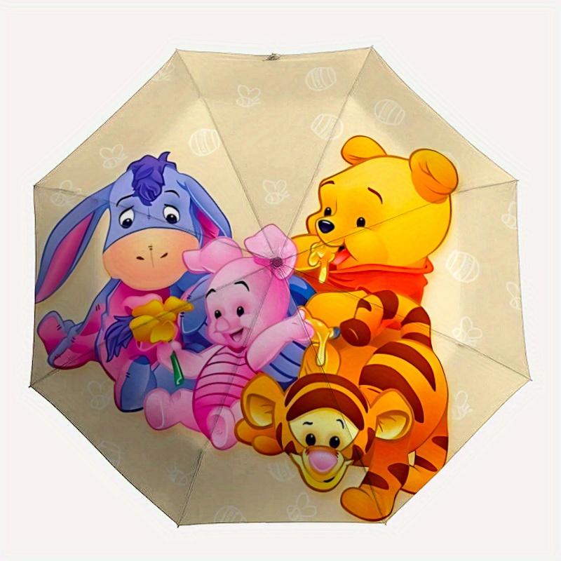 

1pc Winnie-the-Pooh Automatic Umbrella Durable Iron Frame & Plastic Handle, Sturdy Construction, Playful Design yy250822027