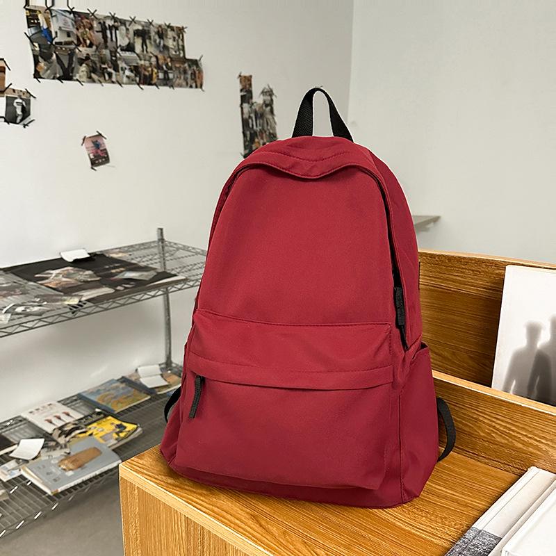 Large Capacity Lightweight Solid Color Backpack for College & High School Students