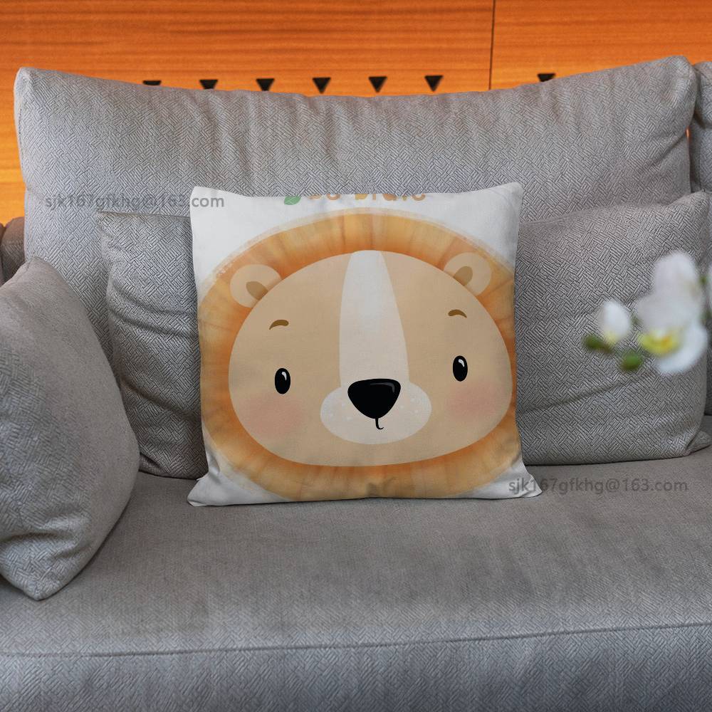 Cute Cartoon Animal pillow cover living room sofa cushion cover bedroom room bed pillow cover home decoration