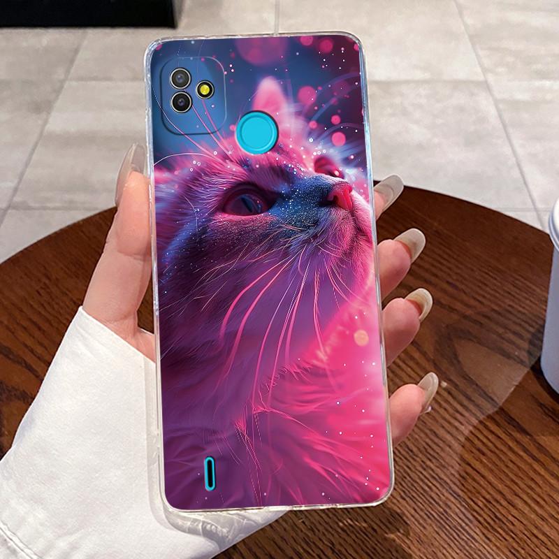For Tecno Pop 5 Pop 4 Air Pop4 LTE Phone Case BD2 BD3 BD1 BD4 BD4a Shell Case Cute Cat Clear Silicone Soft TPU Jelly Back Cover
