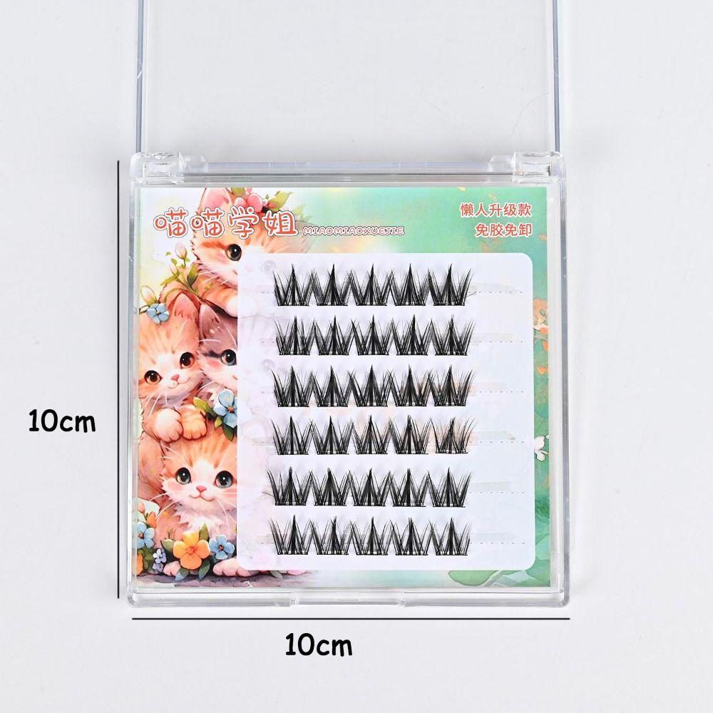 Anime Cosplay Manga Lashes With Jelly Glue Strips Cat Elf Eyelashes Makeup Supplies