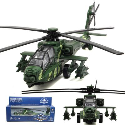 Elicottero giocattolo militare AH65D con luci e suoni, aereo militare per bambini, 11,2 pollici