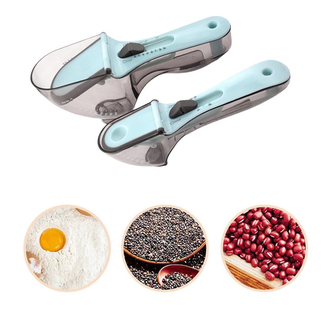 Food Grade Plastic Adjustable Measuring Spoons Set for Accurate Measurements Easy To Use Kitchen Cooking Gadgets