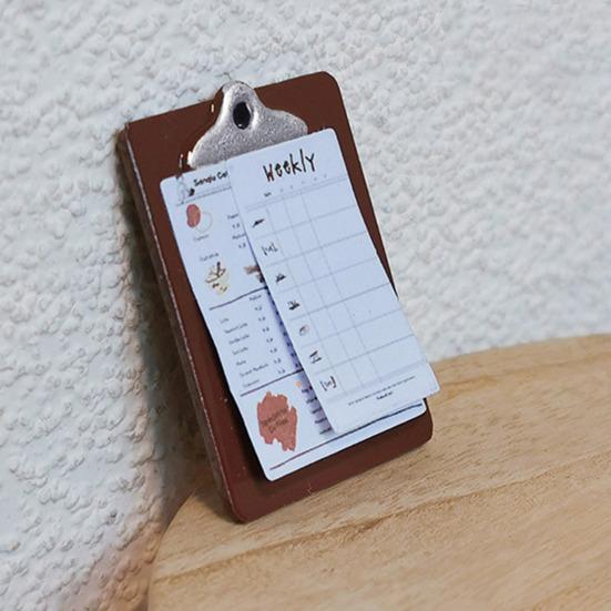 Miniature Menu Board Mini Clip Board with Menu Card Doll Accessory for 1/6 1/12 Doll Mansion Cafe Restaurant Scene