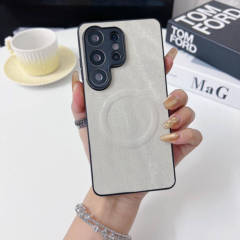 

For Magsafe Cowboy Leather Texture Phone Case For Samsung S26 S25 FE A57 A37 A56 A36 A26 Ultra Plus Full Bumper Magnetic Cover Galaxy S25 FE