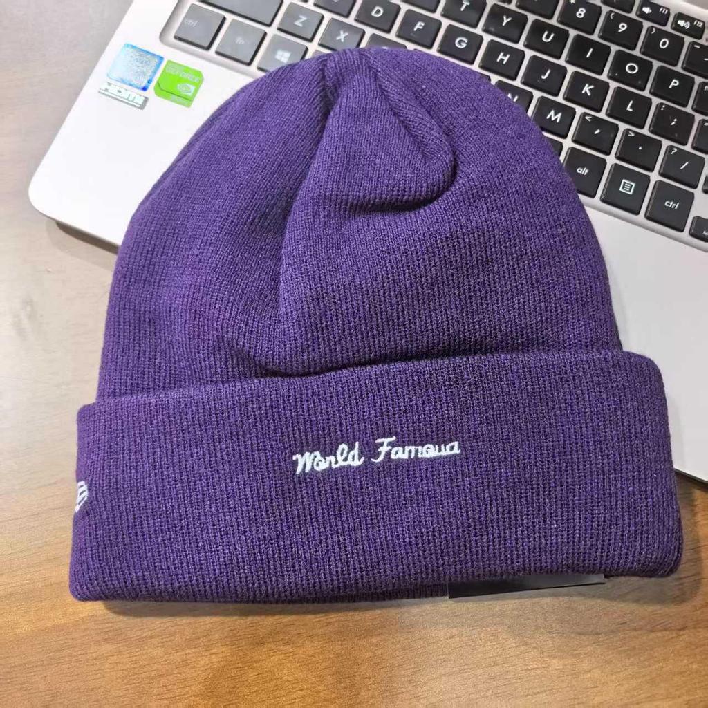 Czapka dzianinowa z haftowanym napisem Xiaomei - Unisex, do małej twarzy, wszechstronna czapka wełniana