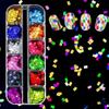 Laser Shiny Nail Glitter Flakes 12-Grid Nail Decoration Accessories  French Manicure