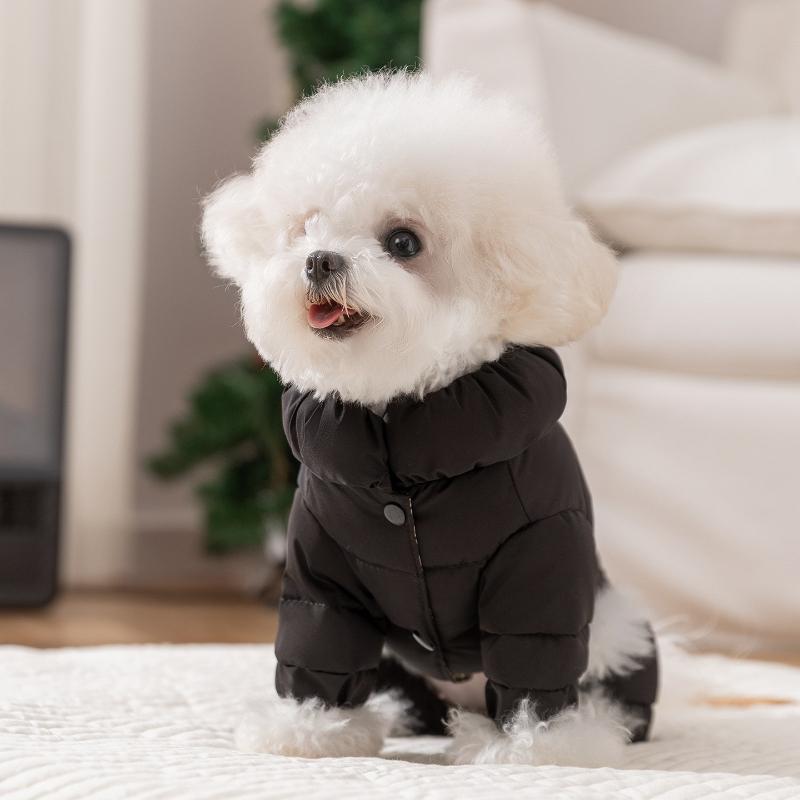 Winter Warm Puppy Dog Clothes Four-legged Traction Jacket Medium and Small Dog Pet Clothes Down Jacket Dog Clothes Supplies