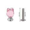1/4Pcs Retro rose crystal drawer handle jewelry box European style natural color