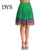 Dance Skirt Midi Ladies Folk Elastic High Waist Spanish Swing Rainbow Large Hem Mexican Flamenco Performance