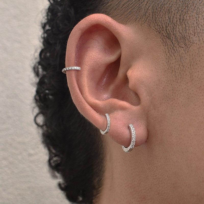 Kolczyki koła ze srebra 925 z kryształkami i cyrkoniami dla kobiet i dziewcząt Najnowsze Luksusowe Romantyczne Kolczyki Modna Biżuteria Prezenty