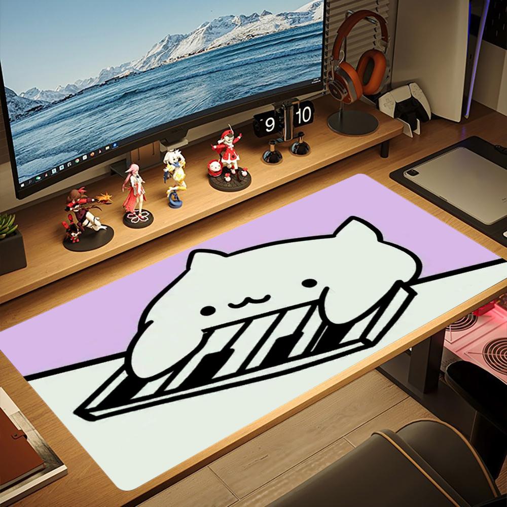 Large XXL Cute Bongo Cat Gaming Mouse Pad Cartoon Deskmat Non‑Slip Rubber Keyboard Mat Pc Game Desk Mats Gamer Computer Mousepad