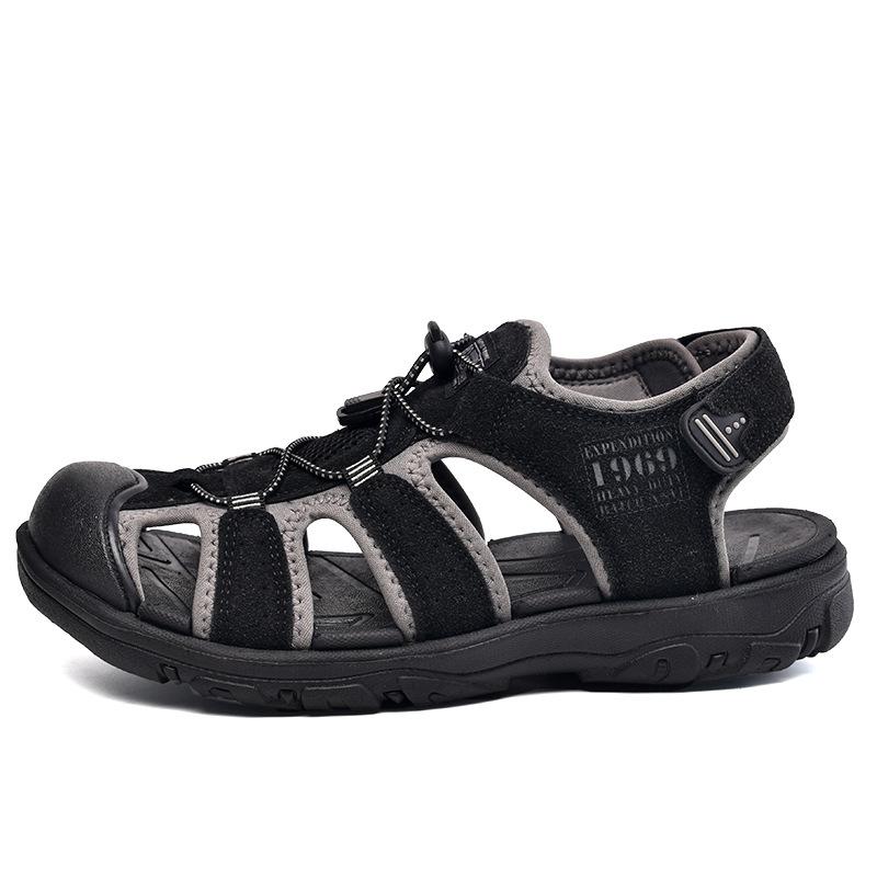 Popular summer men's bag head sandals travel casual lightweight versatile casual shoe head magic buckle EVA soft sole