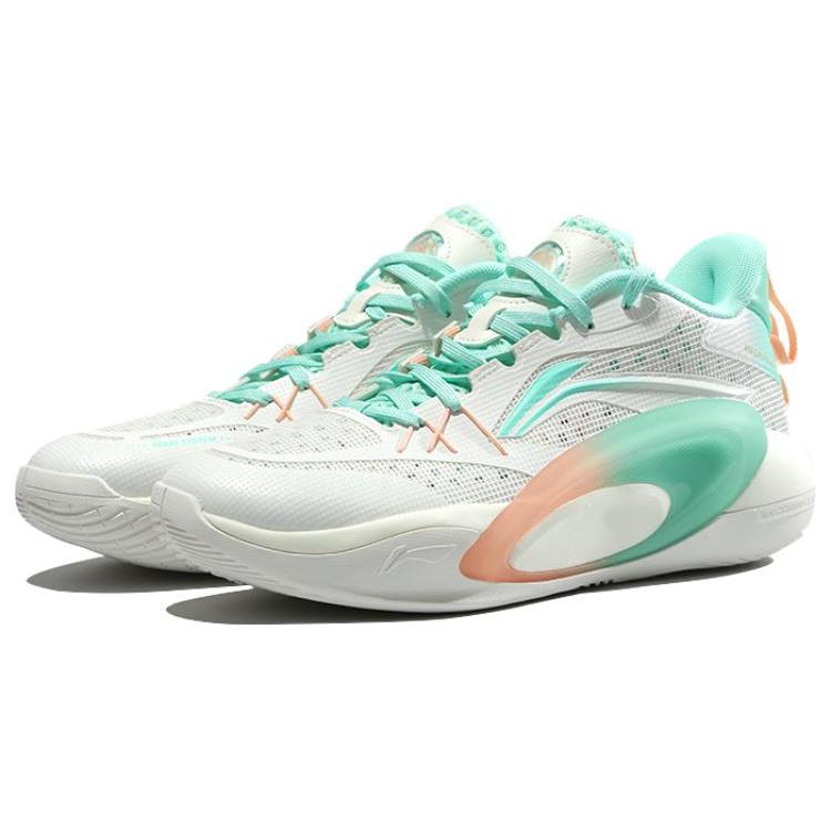 Li Ning Cushioning, Wear Resistant Mid top Basketball Shoes Men's Green ABPS047-4