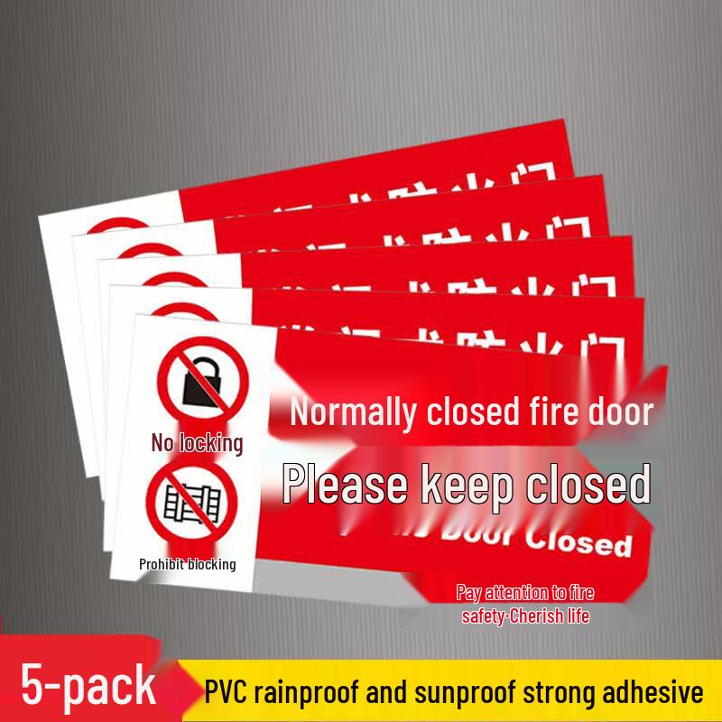 Fire Safety Warning Labels & Instructions