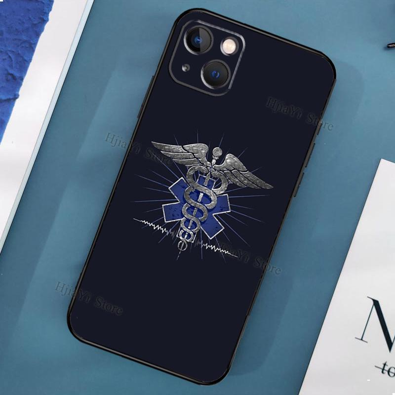 Emergency Medical Star of Life Case On For iPhone 11 12 13 Pro Max Mini X XR XS Max 6 7 8 Plus SE 2020 Phone Back Cover
