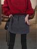 Elegant Early Spring Women's High-Waisted Woolen A-Line Skirt - French Style Short Skirt
