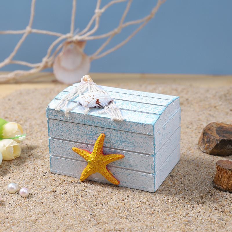 Mini dřevěná truhla na poklady Stolní organizér s víkem pro domov nebo skladování kancelář