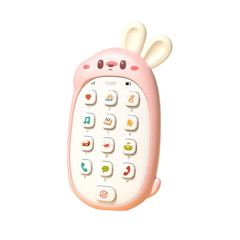 Children'S Rabbit Toys Mobile Phones Baby Chewable Puzzle Multifunctional Music Phone Male And Female Without Battery