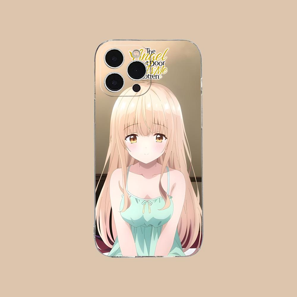 Angel Mahiru Shina Anime Phone Case for iPhone 16 15 14 13 12 11 X XR XS Pro Max Plus Mini Clear Transparent Luxury Cover Pretty
