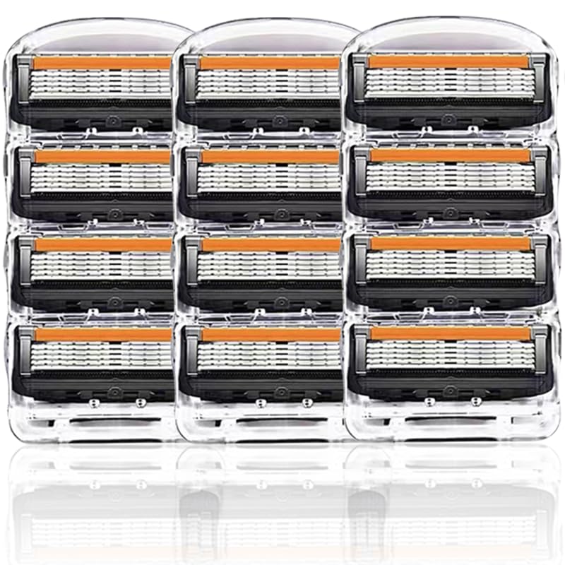 

Сменные лезвия Mcadaaway, совместимые с ProGlide – 5-слойные лезвия для бритвы Fusion, бритва, черные (12 шт.) чёрный