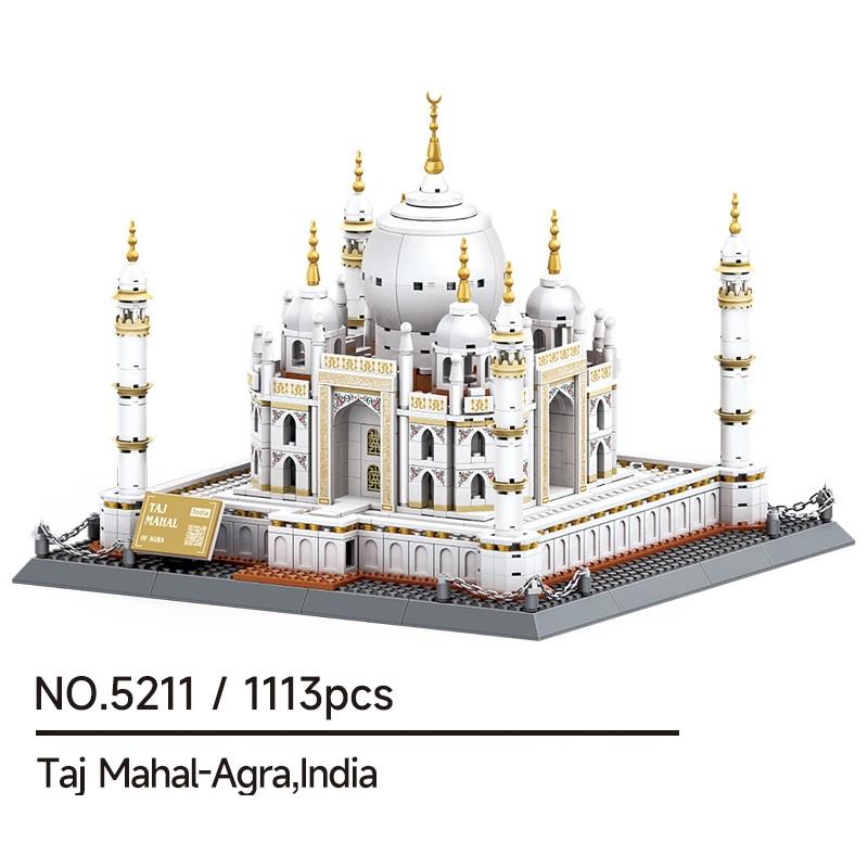 Non-Toxic 1113Pcs World Architecture New Verson Taj Mahal-Agra India Building Blocks Bricks Assembled Decoration Collection Toy Children Gift