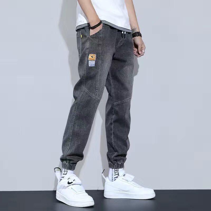 Men's Non-Magnetic, Dirt-Resistant Harem Jeans: Large-Size Casual Work Pants for Spring & Autumn.