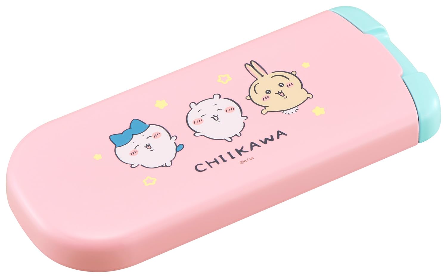 

OSK Chopsticks Trio Set with and Chiikawa CKW Made in Dishwasher (16.5cm) Spoon, Fork, Pull-Out Lid, No.5, Japan, Antibacterial, Safe, CT-20